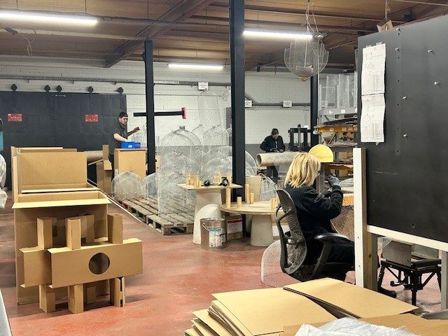 Wit gespoten Random Light designlampen van RNDM Production